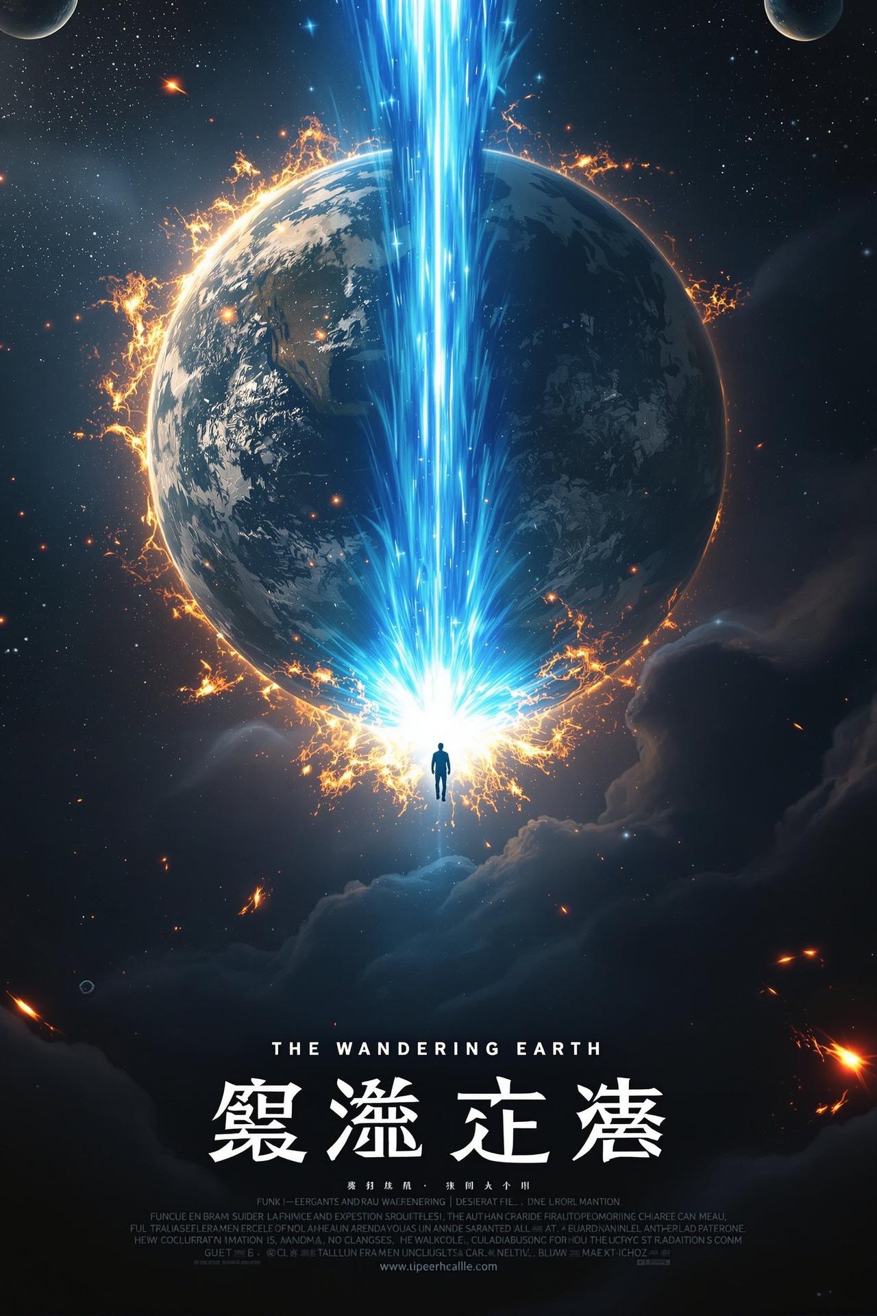 电影《流浪地球3》海报,科幻 / 冒险类型,2025年上映,评分9.1